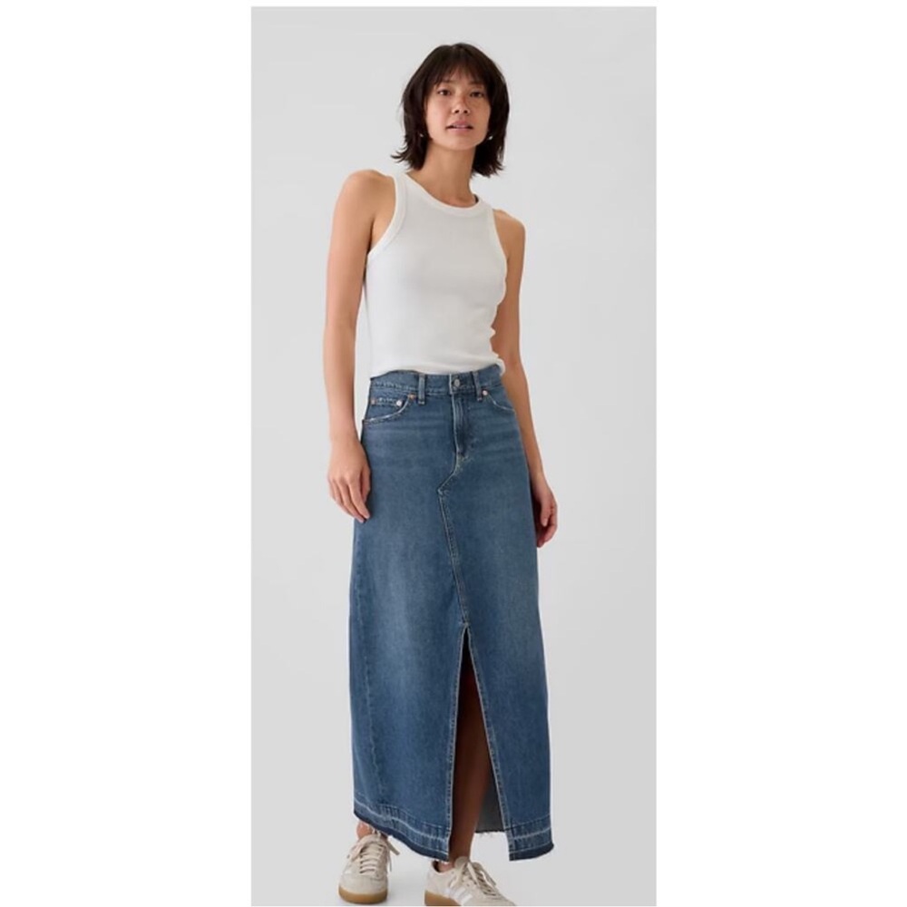 Gap Denim A-Line Icon Maxi Skirt